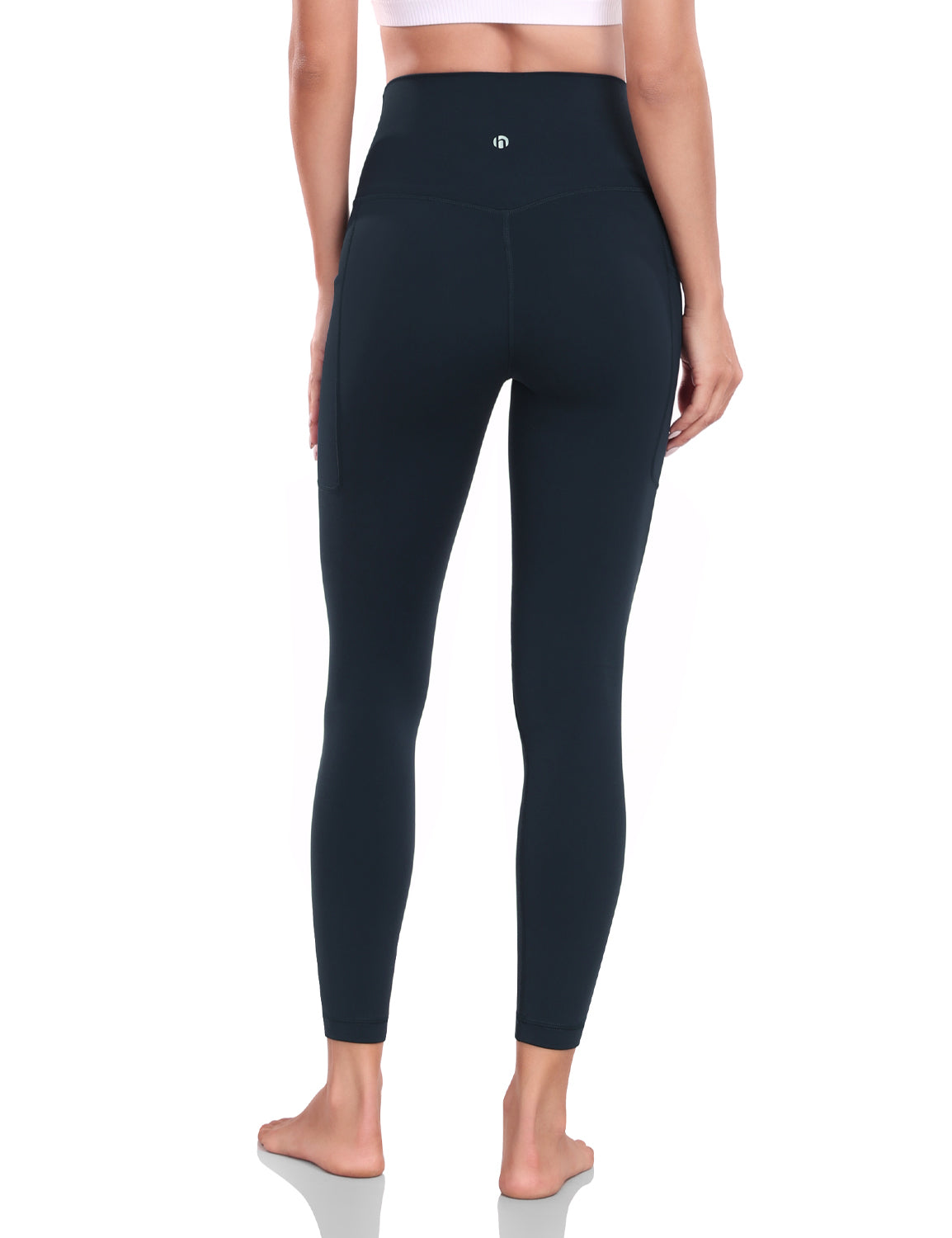HeyNuts Yoga Pro 7/8 Leggings with Side Pockets for Women, High Waisted Tummy Control Compression Pants 25''