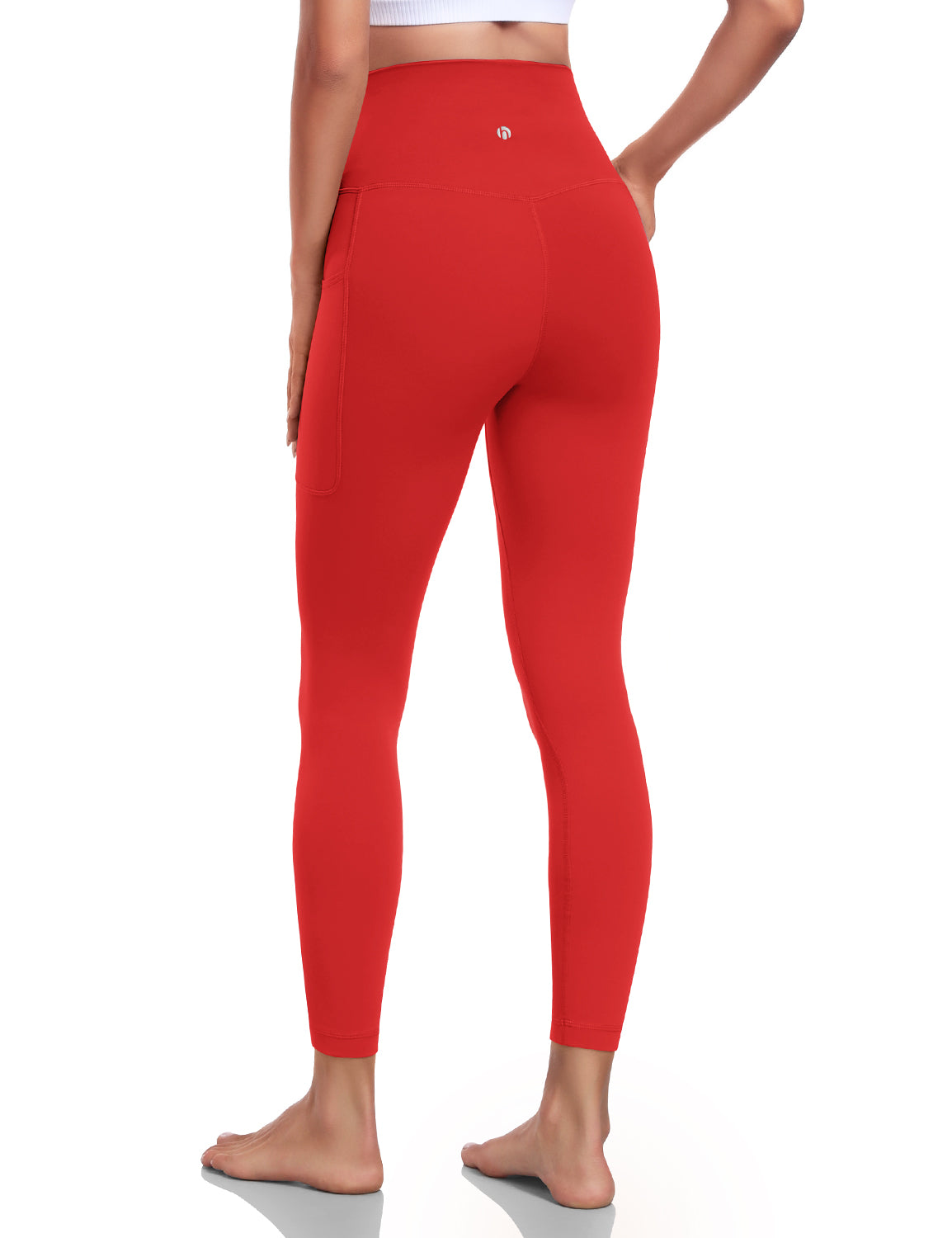HeyNuts Yoga Pro 7/8 Leggings with Side Pockets for Women, High Waisted Tummy Control Compression Pants 25''