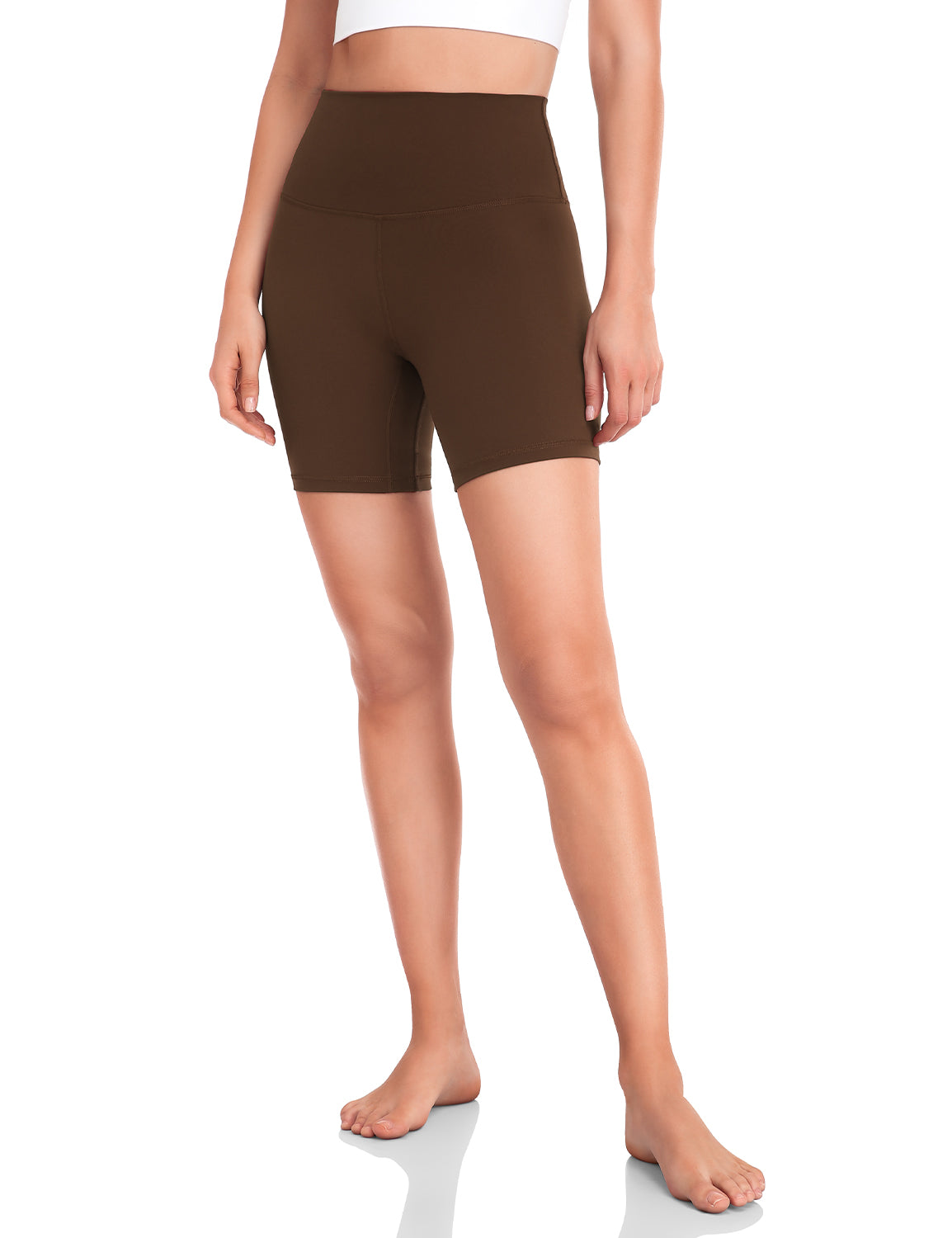workout pro 6inch biker shorts Java Coffee
