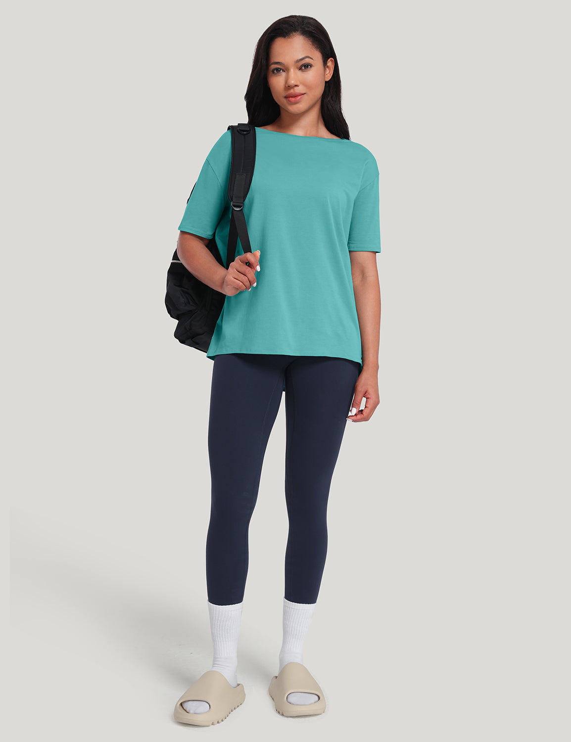pima boat neck short sleeve shirts Tidal Teal
