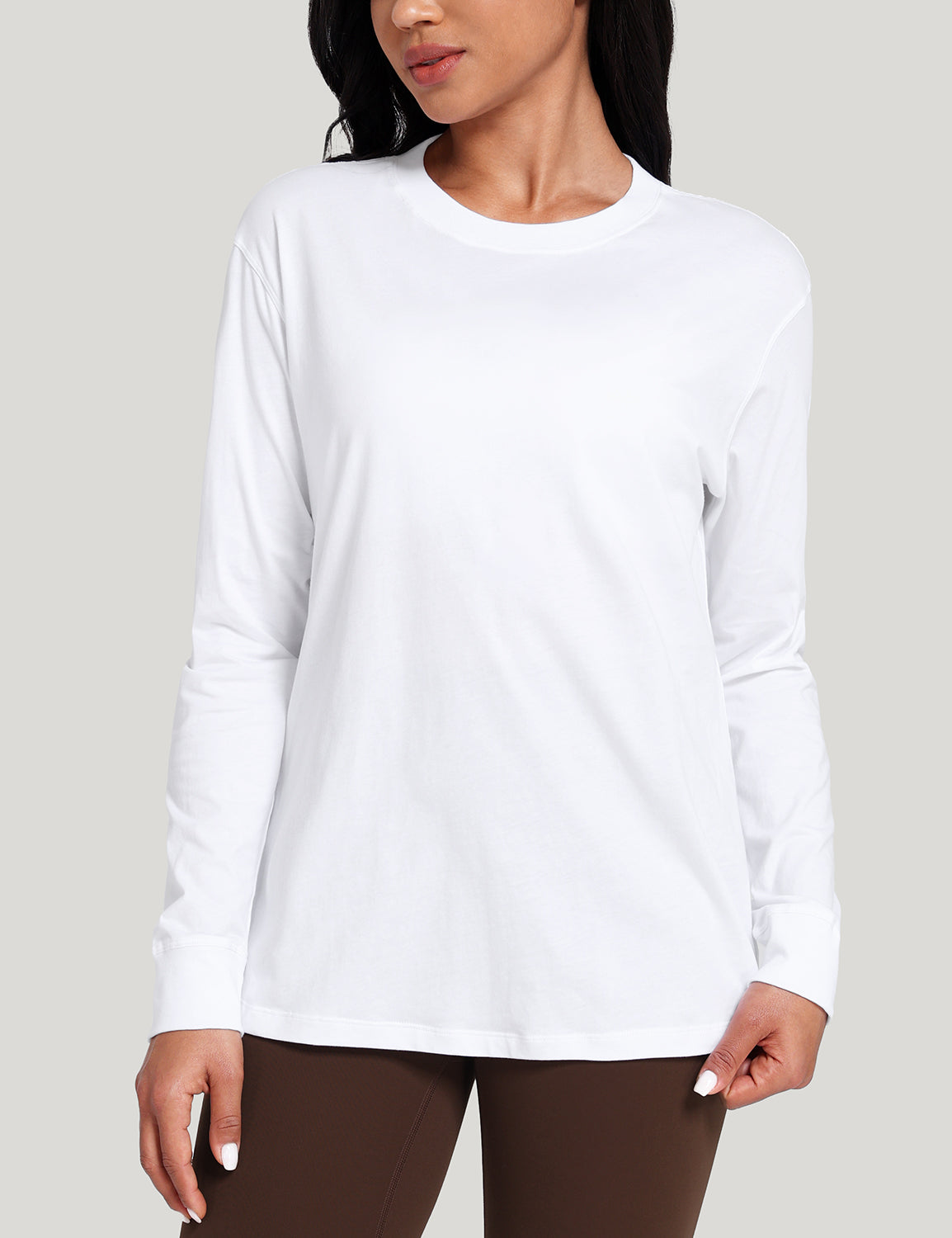 pima crew neck long sleeve shirts