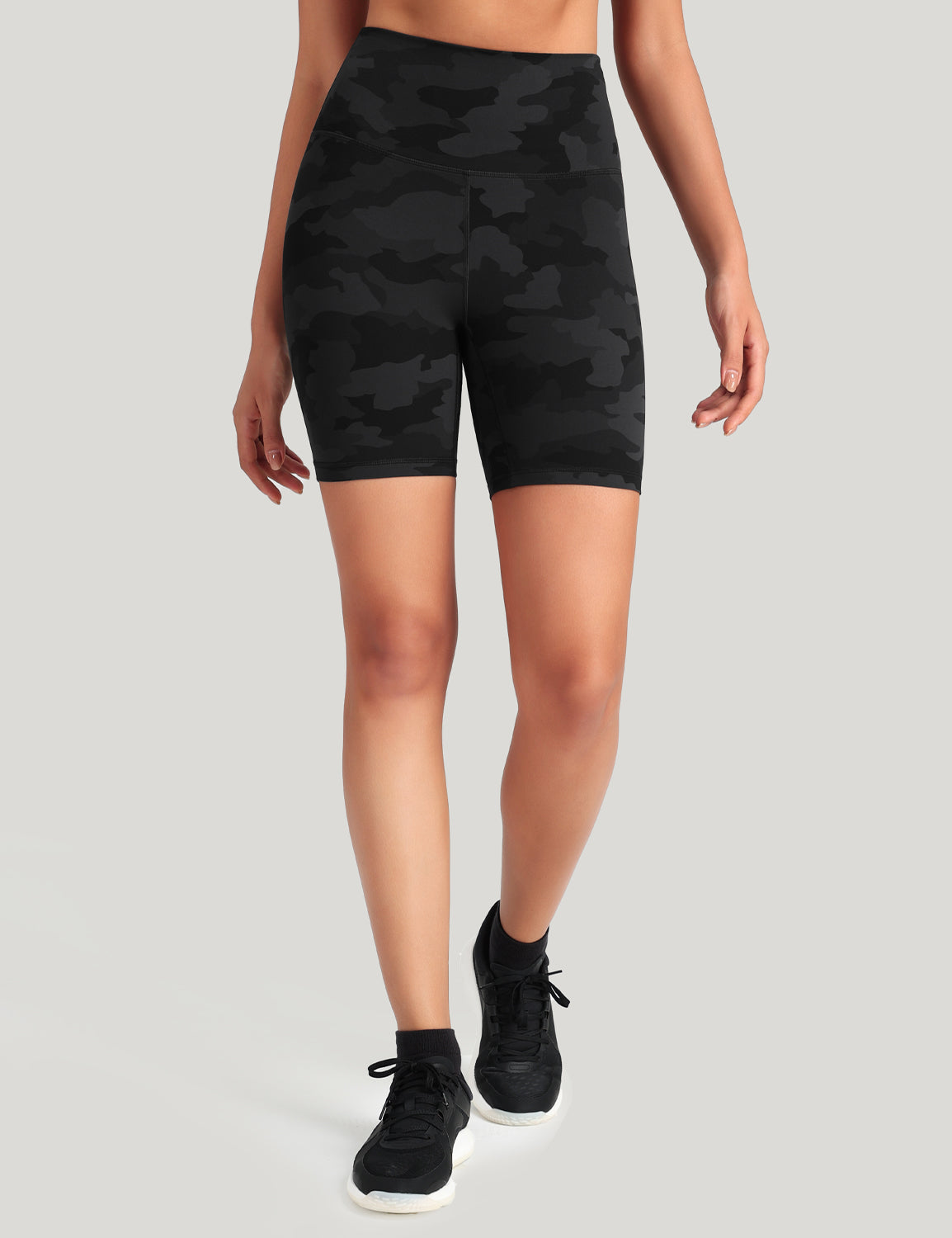 workout pro 6inch biker shorts Coal Camo