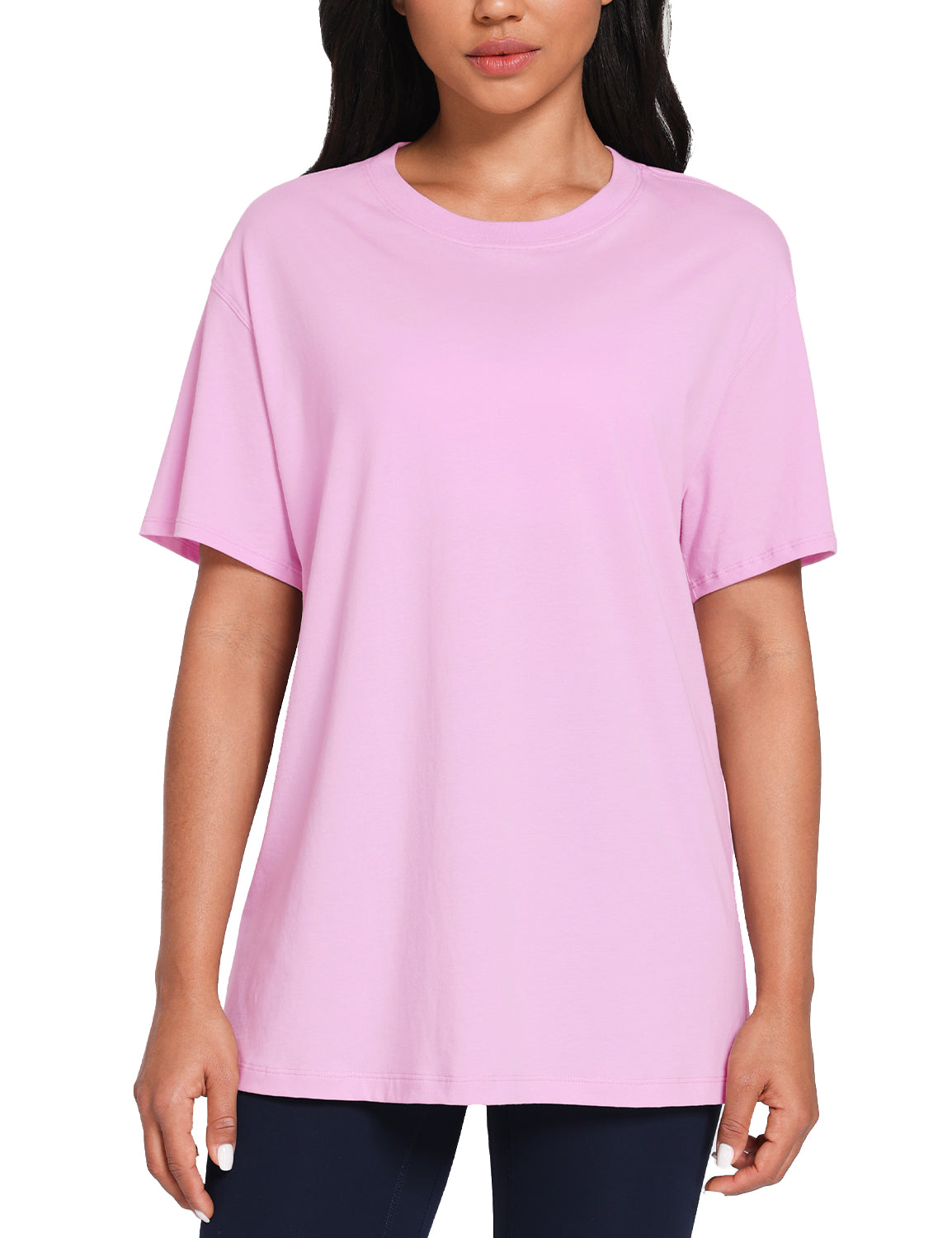 pima crew neck short sleeve shirts Dahlia Mauve