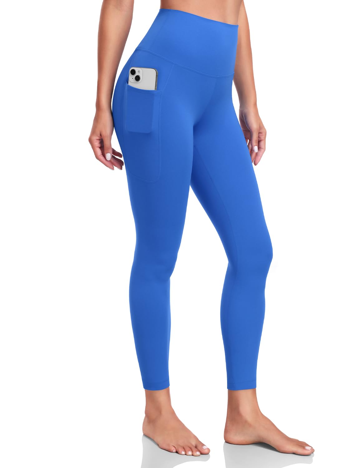 HeyNuts Yoga Pro 7/8 Leggings with Side Pockets for Women, High Waisted Tummy Control Compression Pants 25''