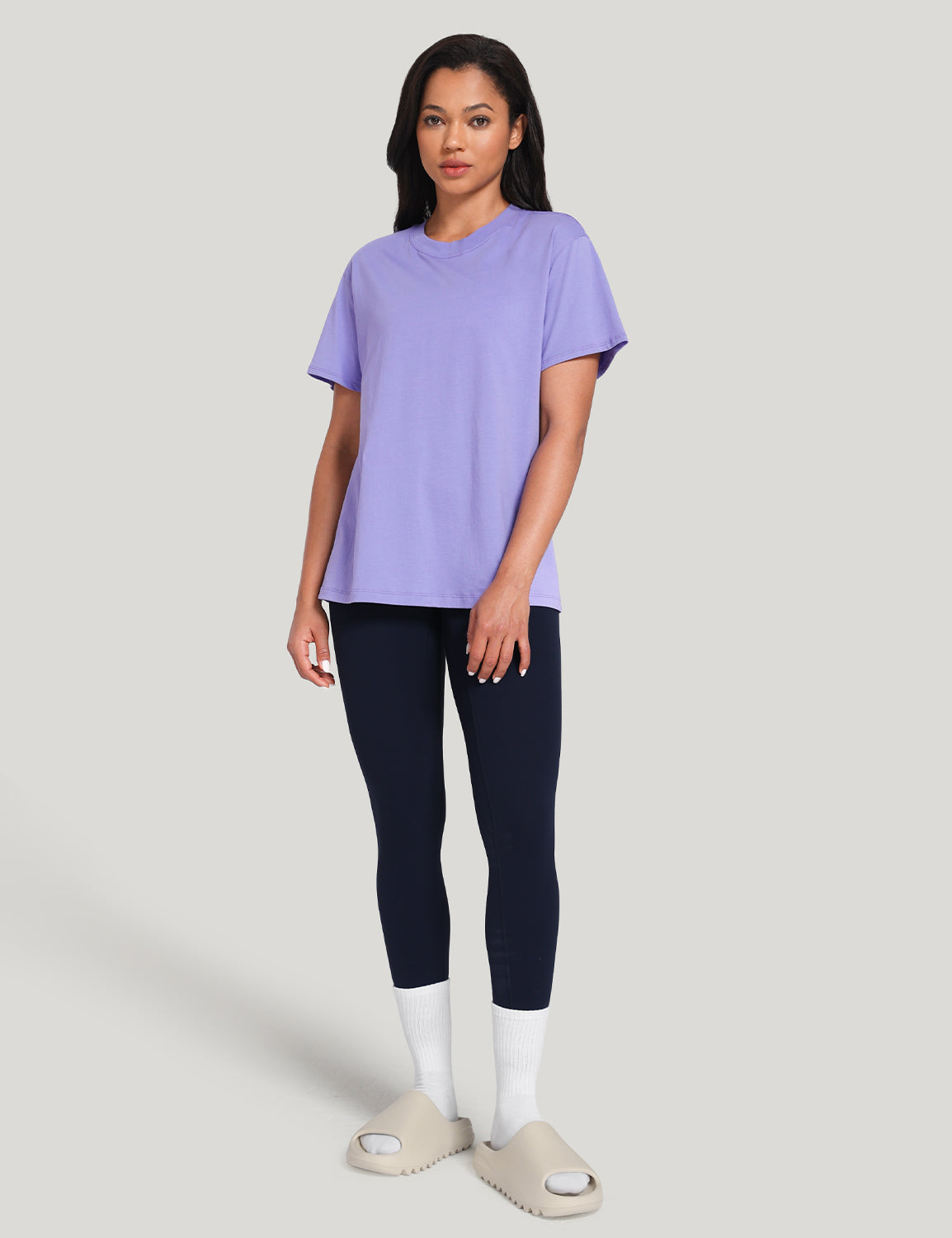 pima crew neck short sleeve shirts Dark Lavender