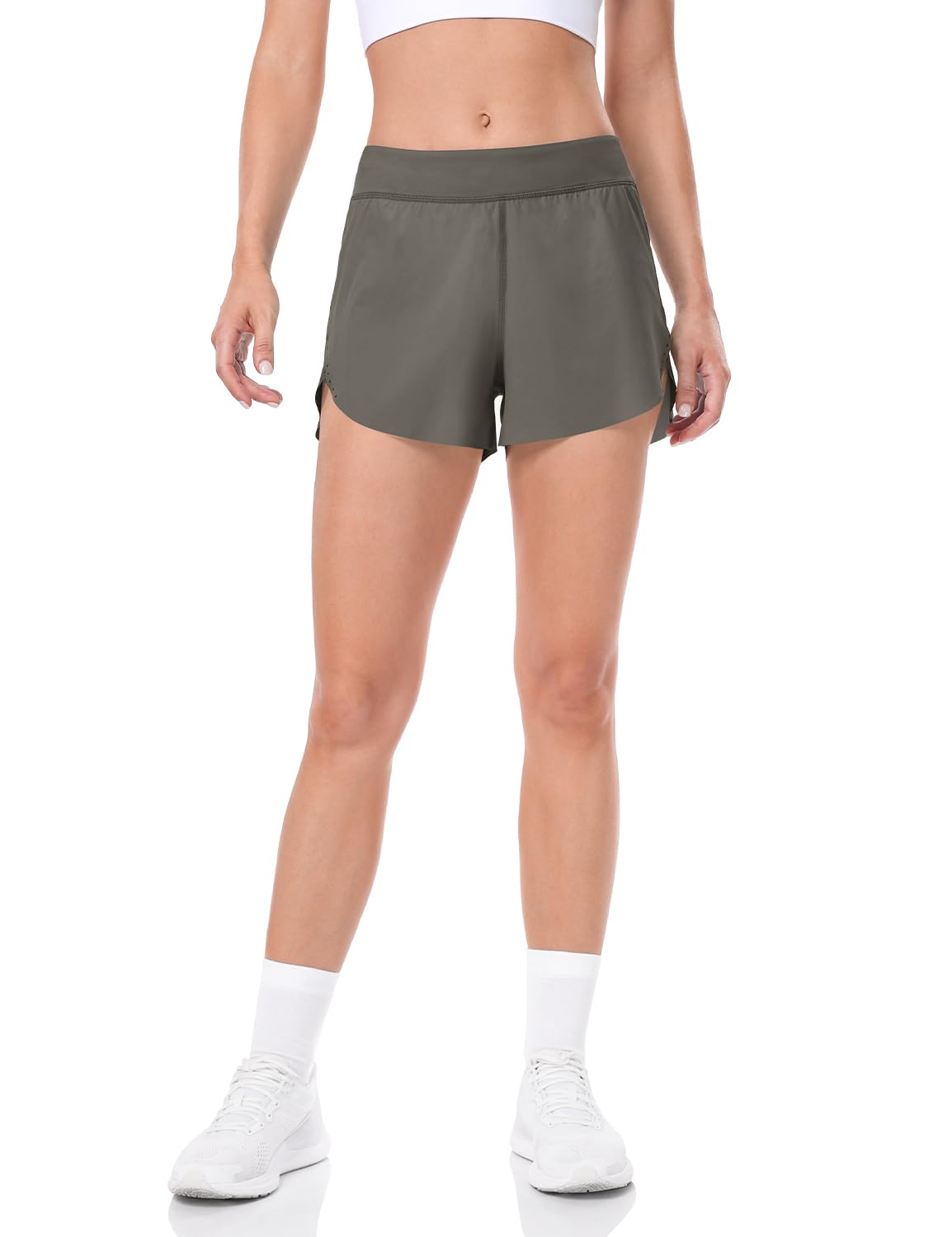 Running Shorts Grayish Green