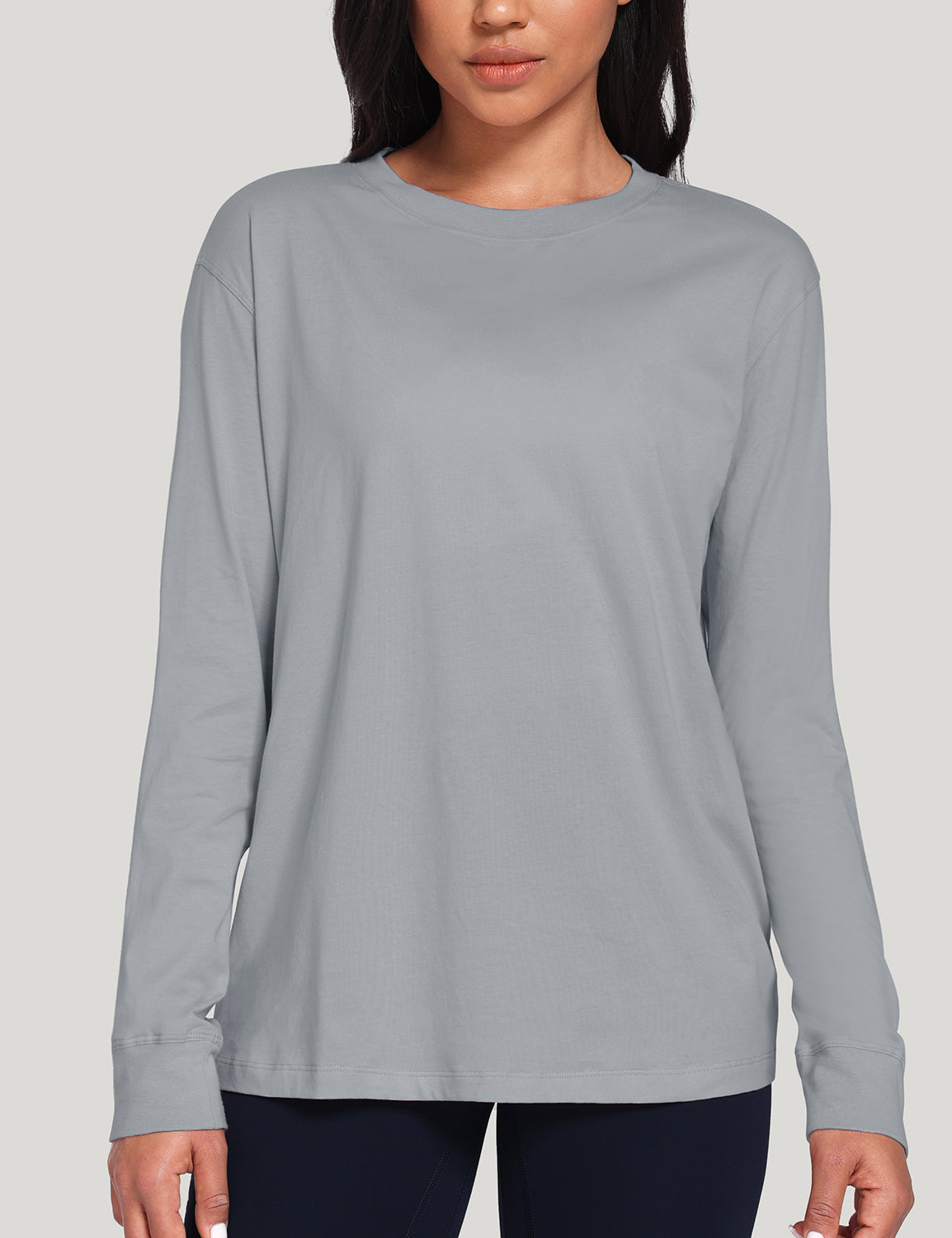 pima crew neck long sleeve shirts