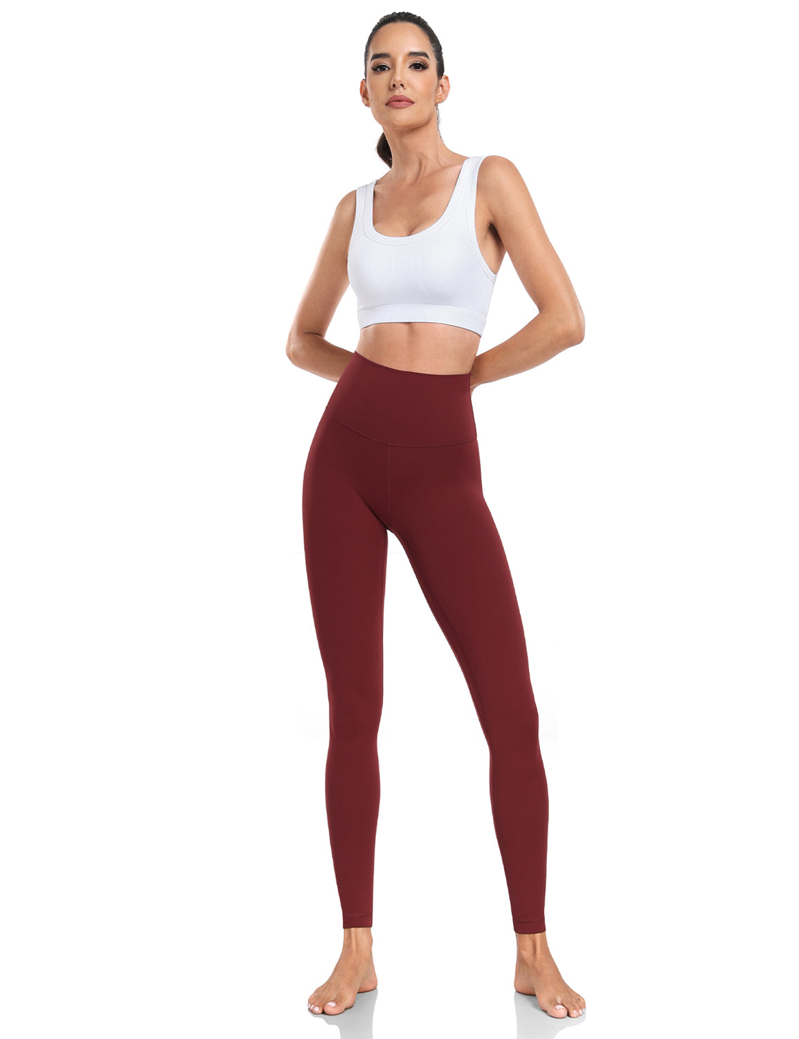 yoga pro leggings 31 Garnet Red