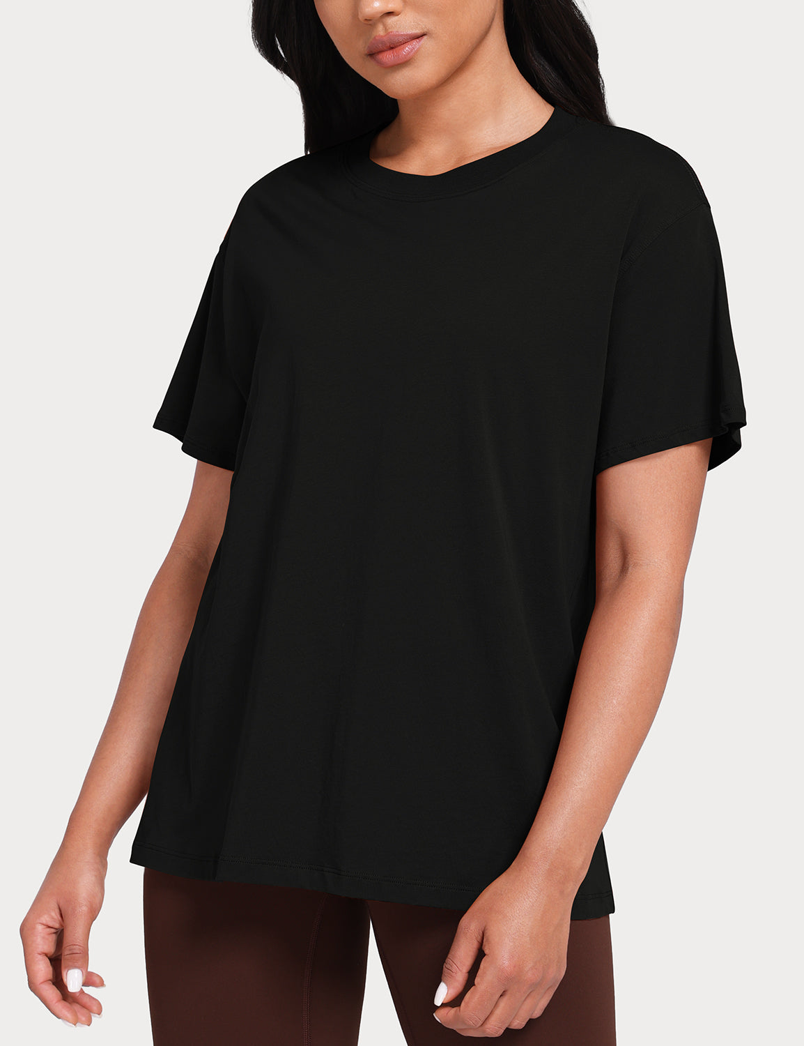 pima crew neck short sleeve shirts Black