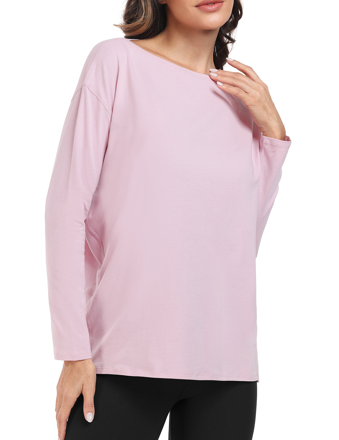 pima boat neck long sleeve shirts