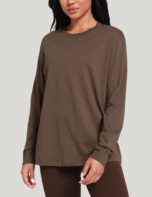 pima crew neck long sleeve shirts