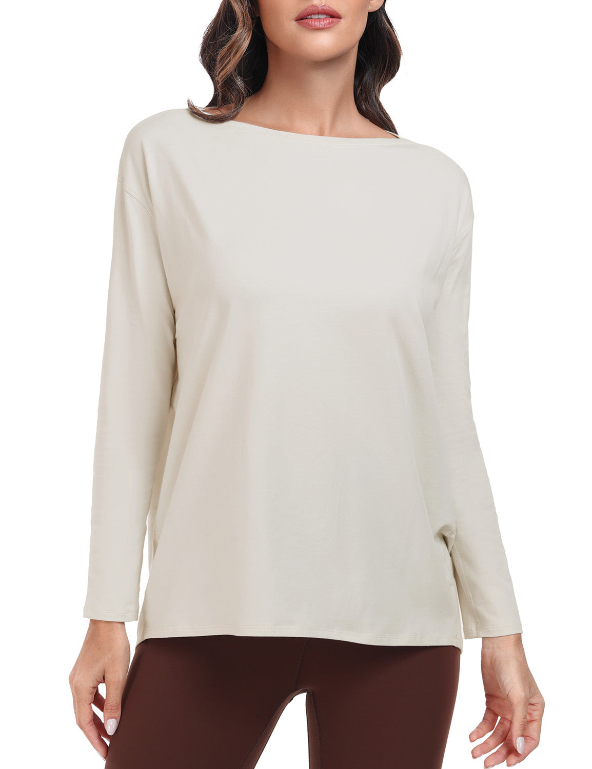 pima boat neck long sleeve shirts