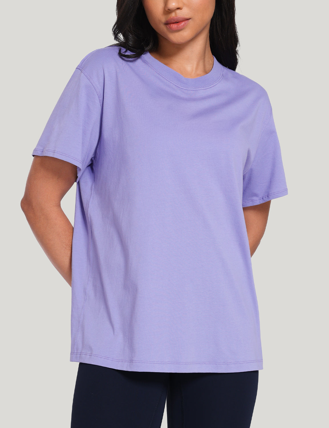 pima crew neck short sleeve shirts Dark Lavender