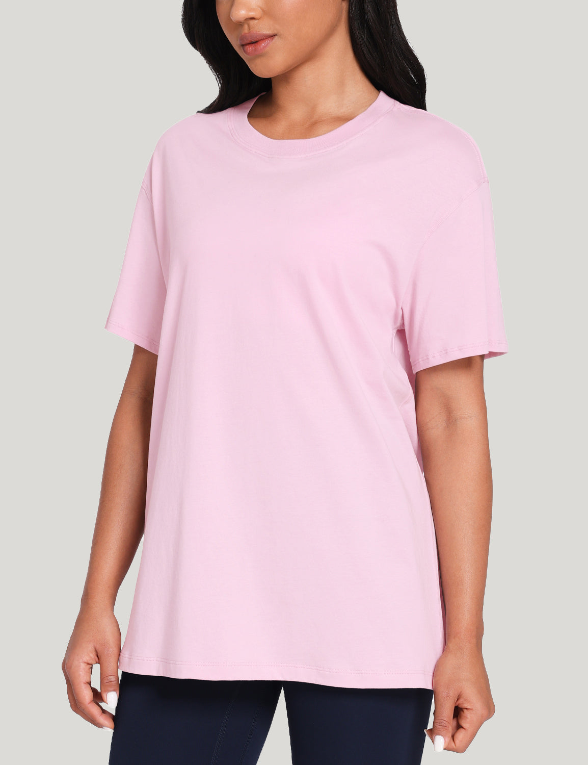 pima crew neck short sleeve shirts Peony Pink