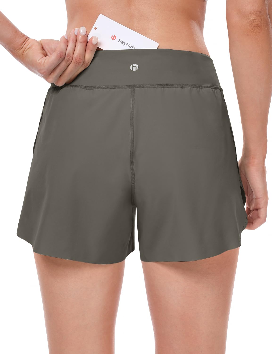 Running Shorts Grayish Green