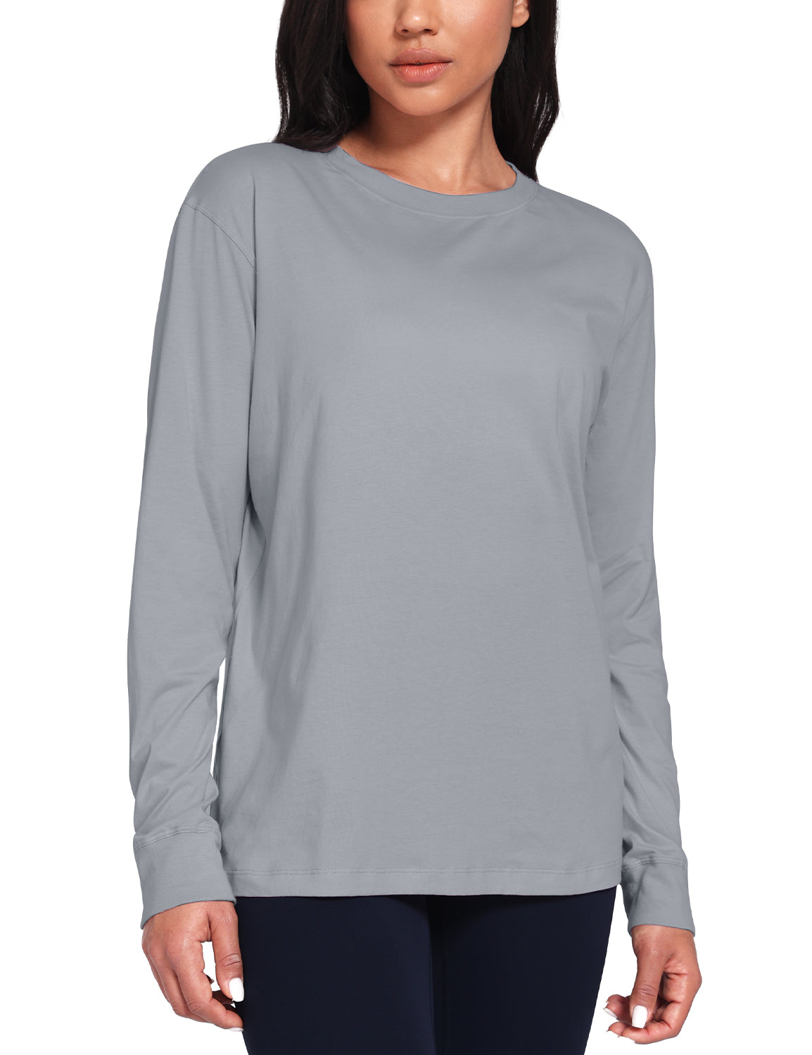 pima crew neck long sleeve shirts
