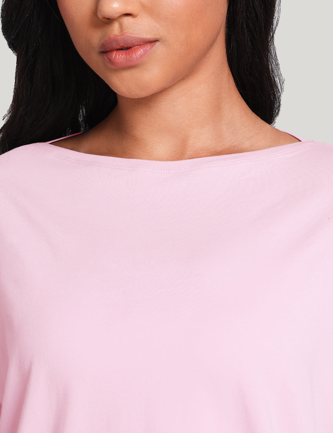pima boat neck short sleeve shirts Peony Pink