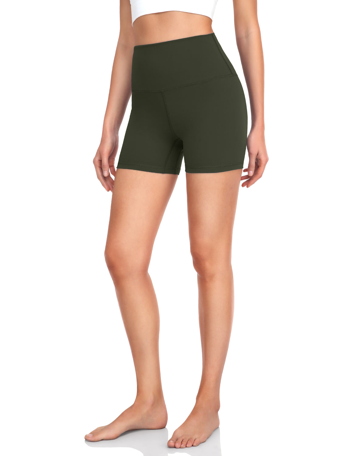 workout pro 4inch biker shorts Dark Olive