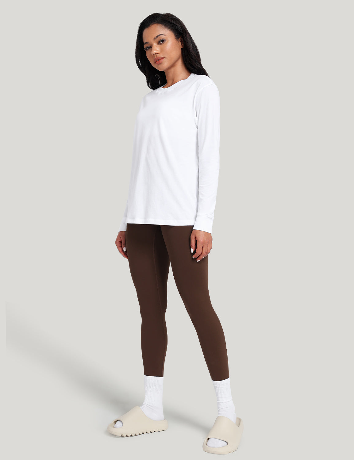pima crew neck long sleeve shirts