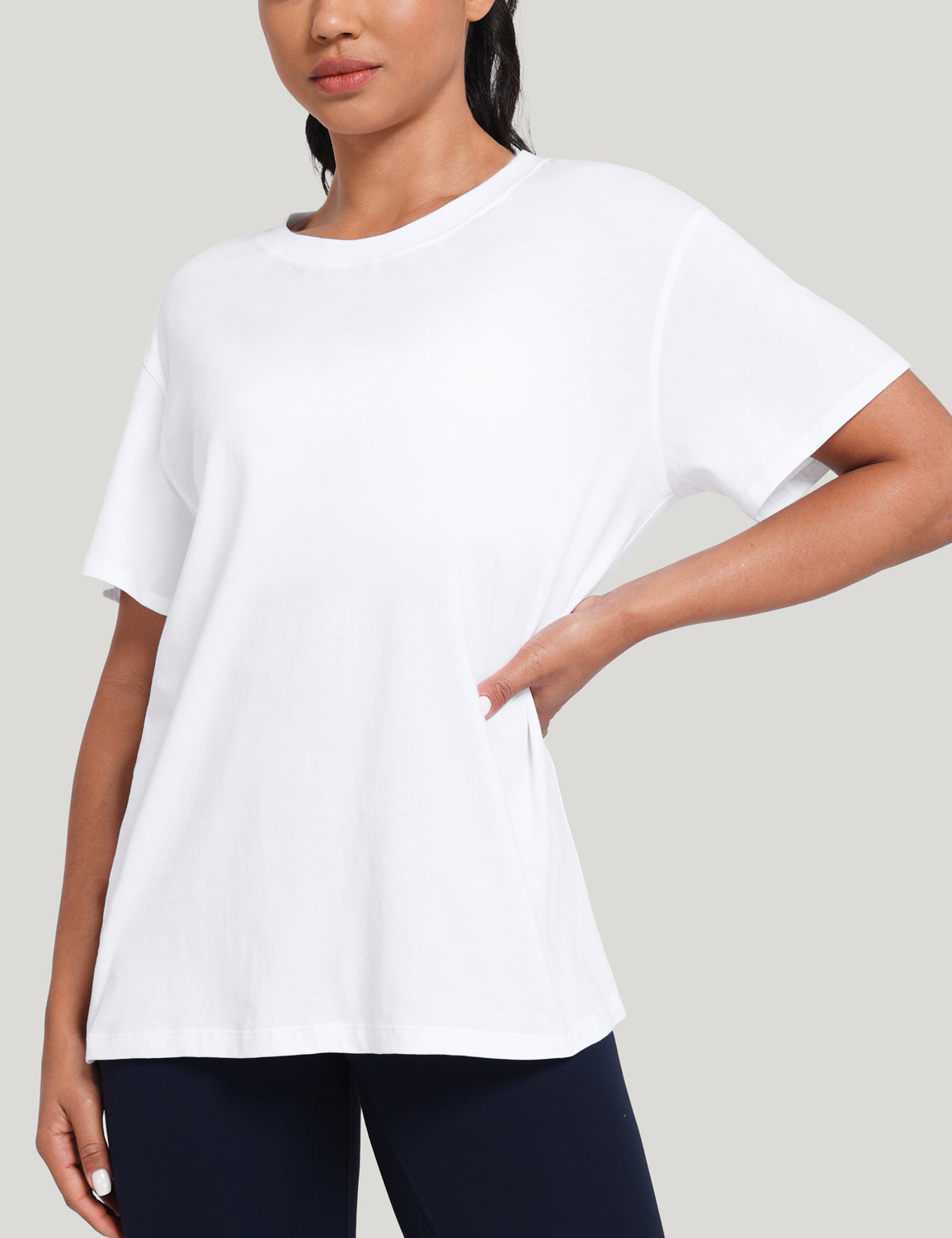 pima crew neck short sleeve shirts White