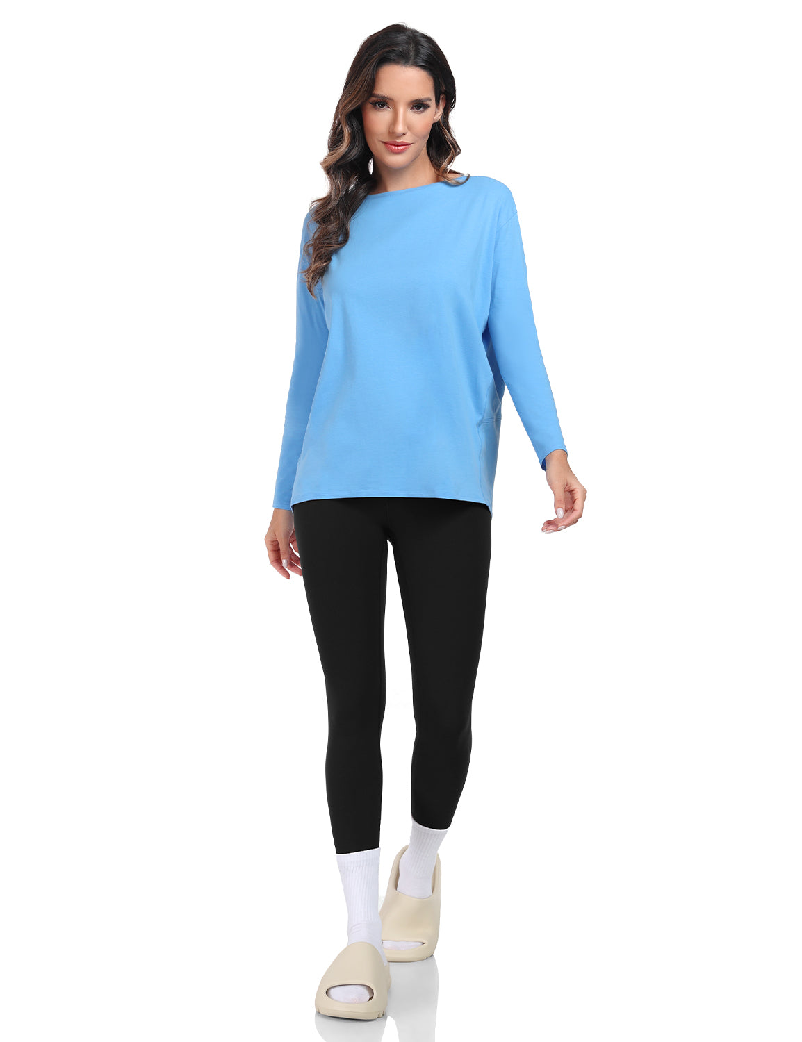 pima boat neck long sleeve shirts