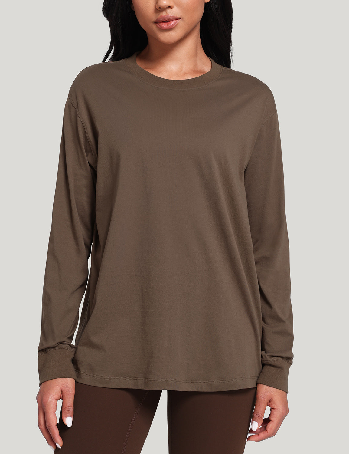 pima crew neck long sleeve shirts