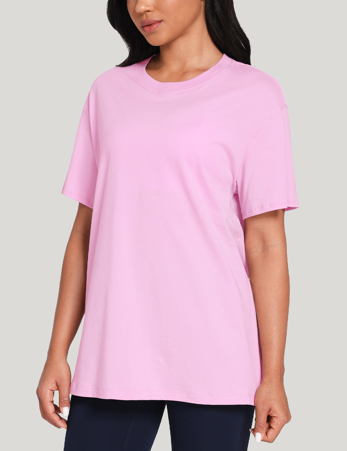 pima crew neck short sleeve shirts Dahlia Mauve