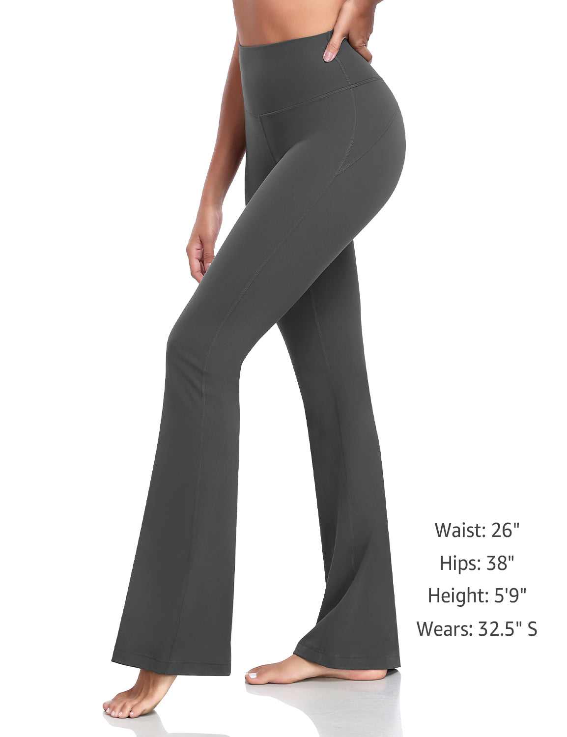Mellow Flare Leggings 30.5 Graphite Grey