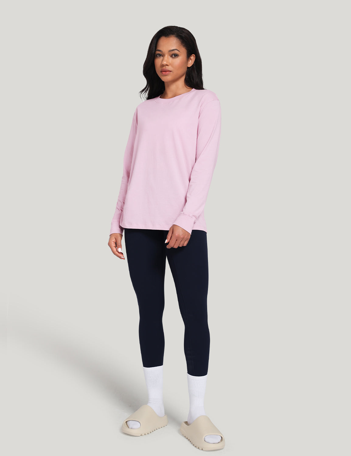 pima crew neck long sleeve shirts