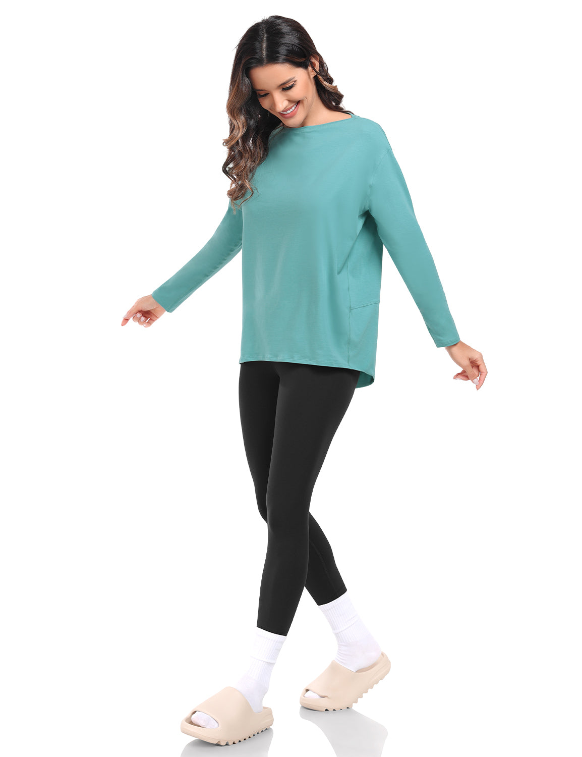pima boat neck long sleeve shirts