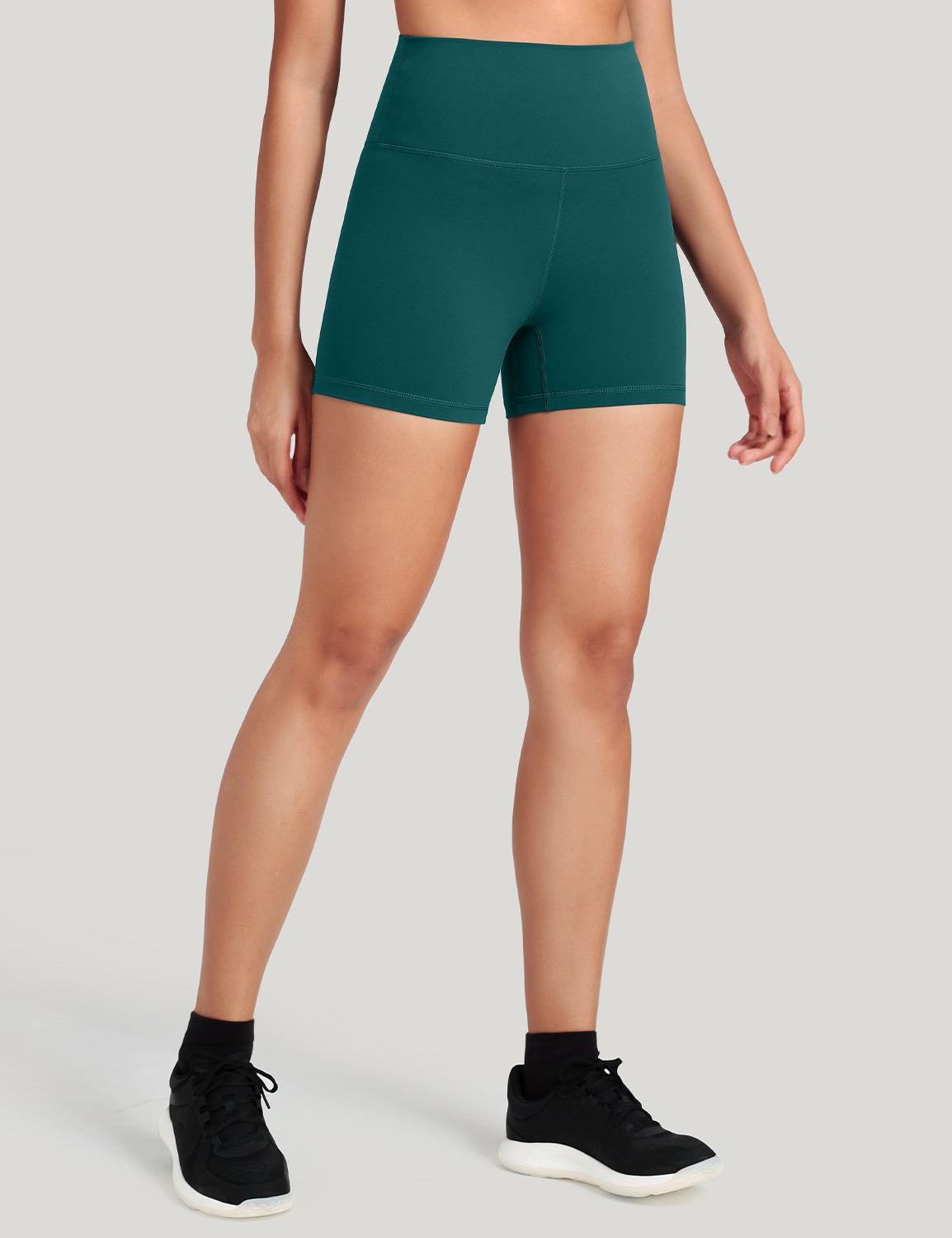 HeyNuts Workout Pro Biker Short for Women, High Waisted Tummy Control Fitness Running Yoga Gym shorts 4''