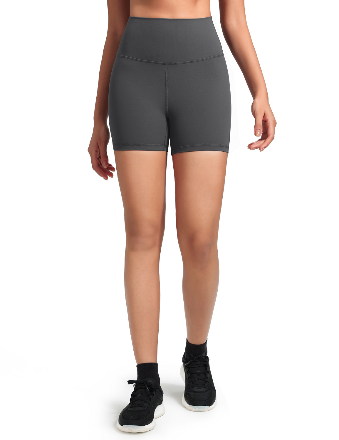 HeyNuts Workout Pro Biker Short for Women, High Waisted Tummy Control Fitness Running Yoga Gym shorts 4''