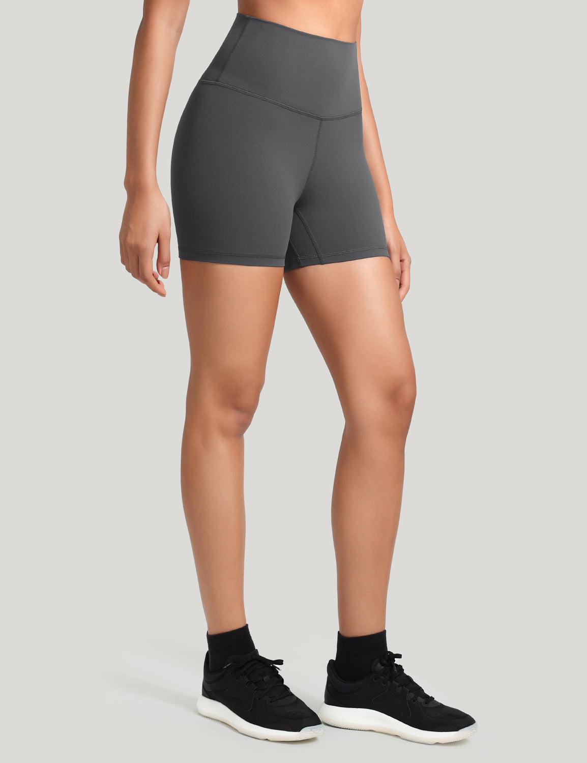 HeyNuts Workout Pro Biker Short for Women, High Waisted Tummy Control Fitness Running Yoga Gym shorts 4''