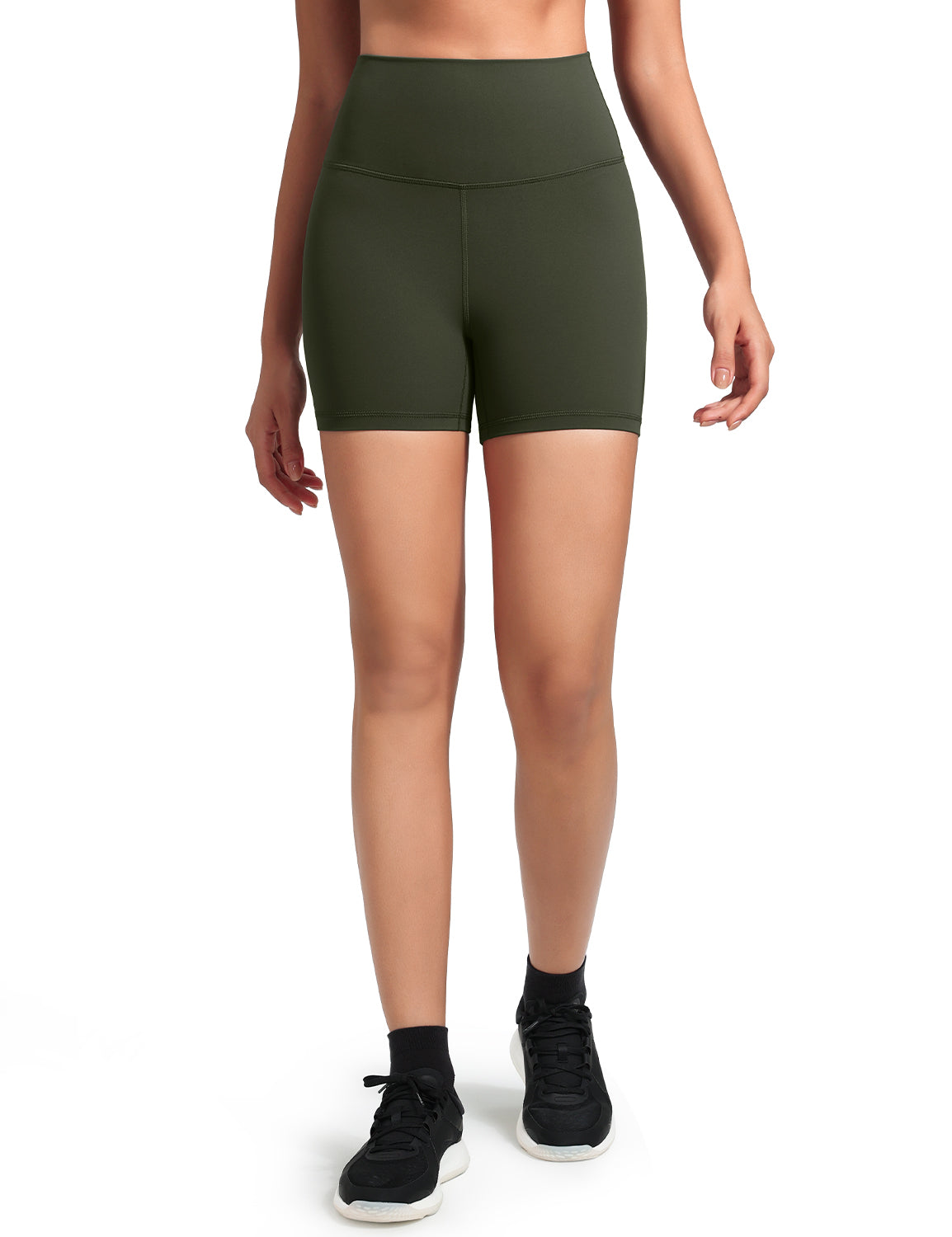HeyNuts Workout Pro Biker Short for Women, High Waisted Tummy Control Fitness Running Yoga Gym shorts 4''