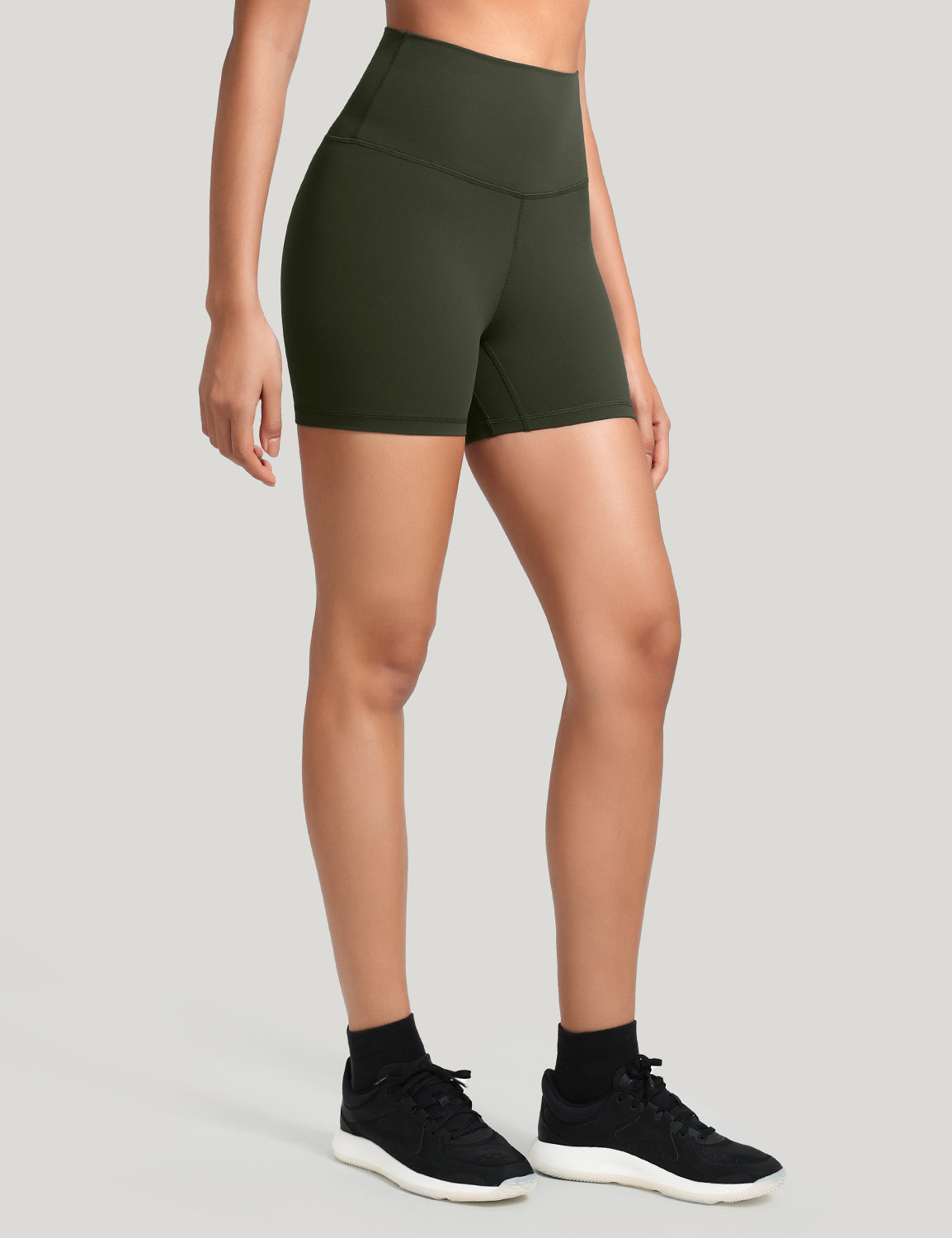 HeyNuts Workout Pro Biker Short for Women, High Waisted Tummy Control Fitness Running Yoga Gym shorts 4''