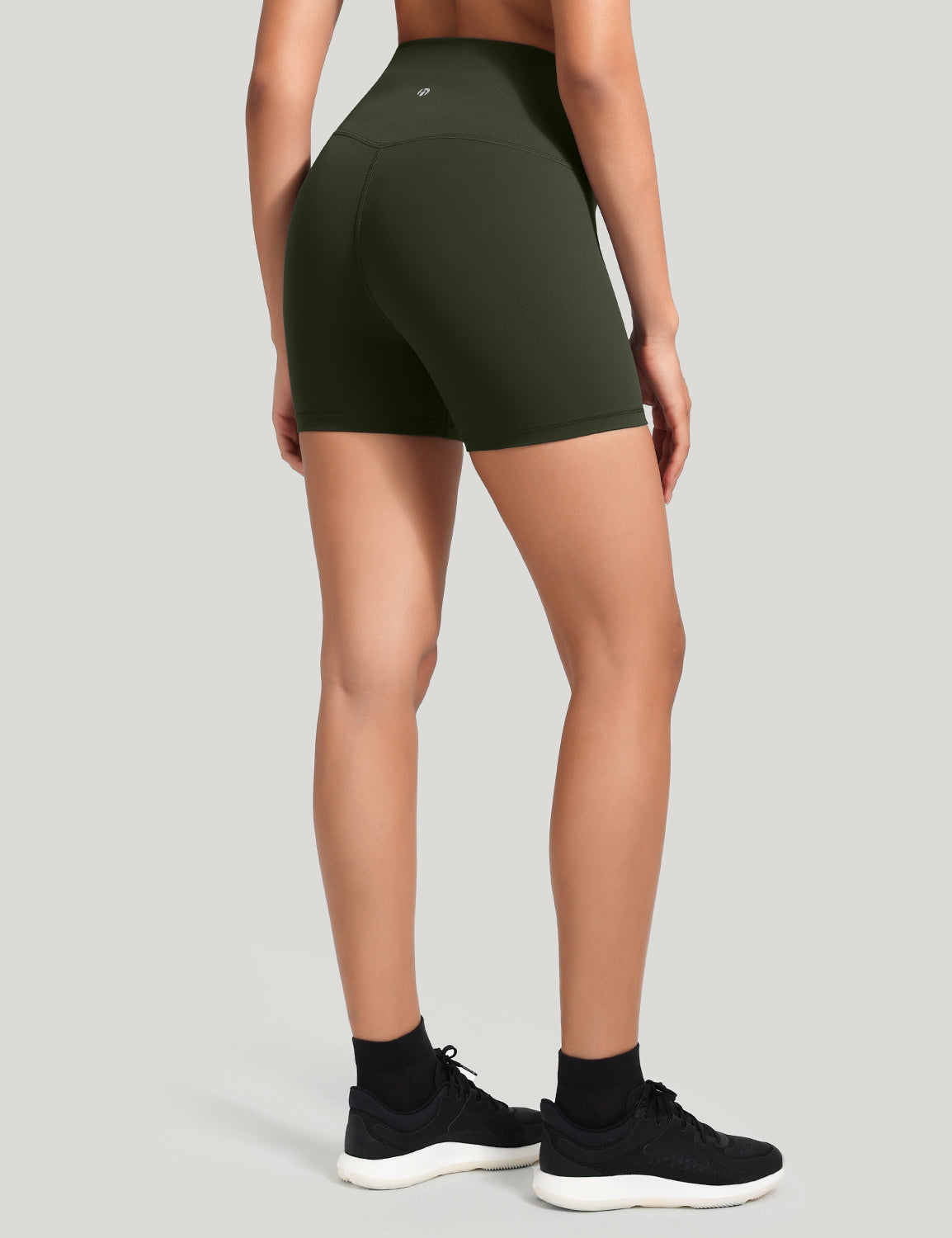 HeyNuts Workout Pro Biker Short for Women, High Waisted Tummy Control Fitness Running Yoga Gym shorts 4''