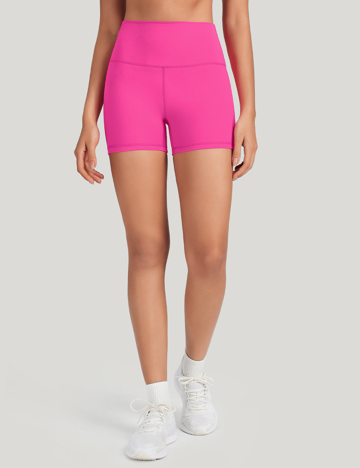 HeyNuts Workout Pro Biker Short for Women, High Waisted Tummy Control Fitness Running Yoga Gym shorts 4''