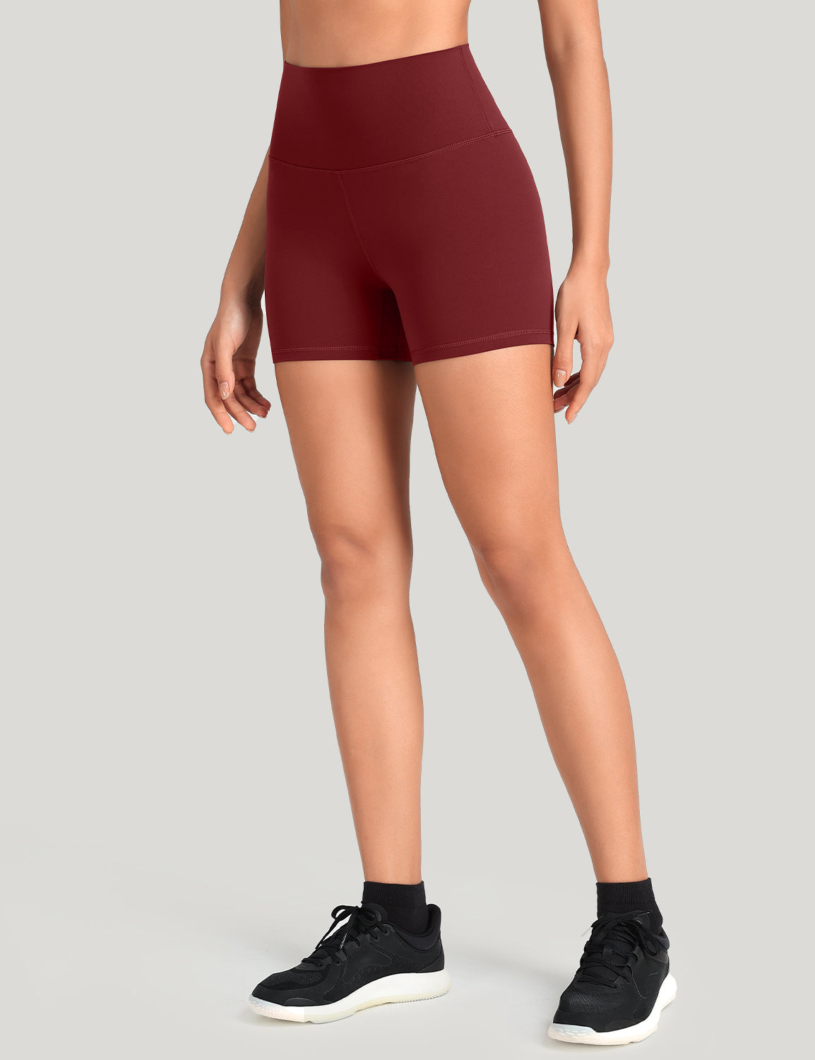 HeyNuts Workout Pro Biker Short for Women, High Waisted Tummy Control Fitness Running Yoga Gym shorts 4''