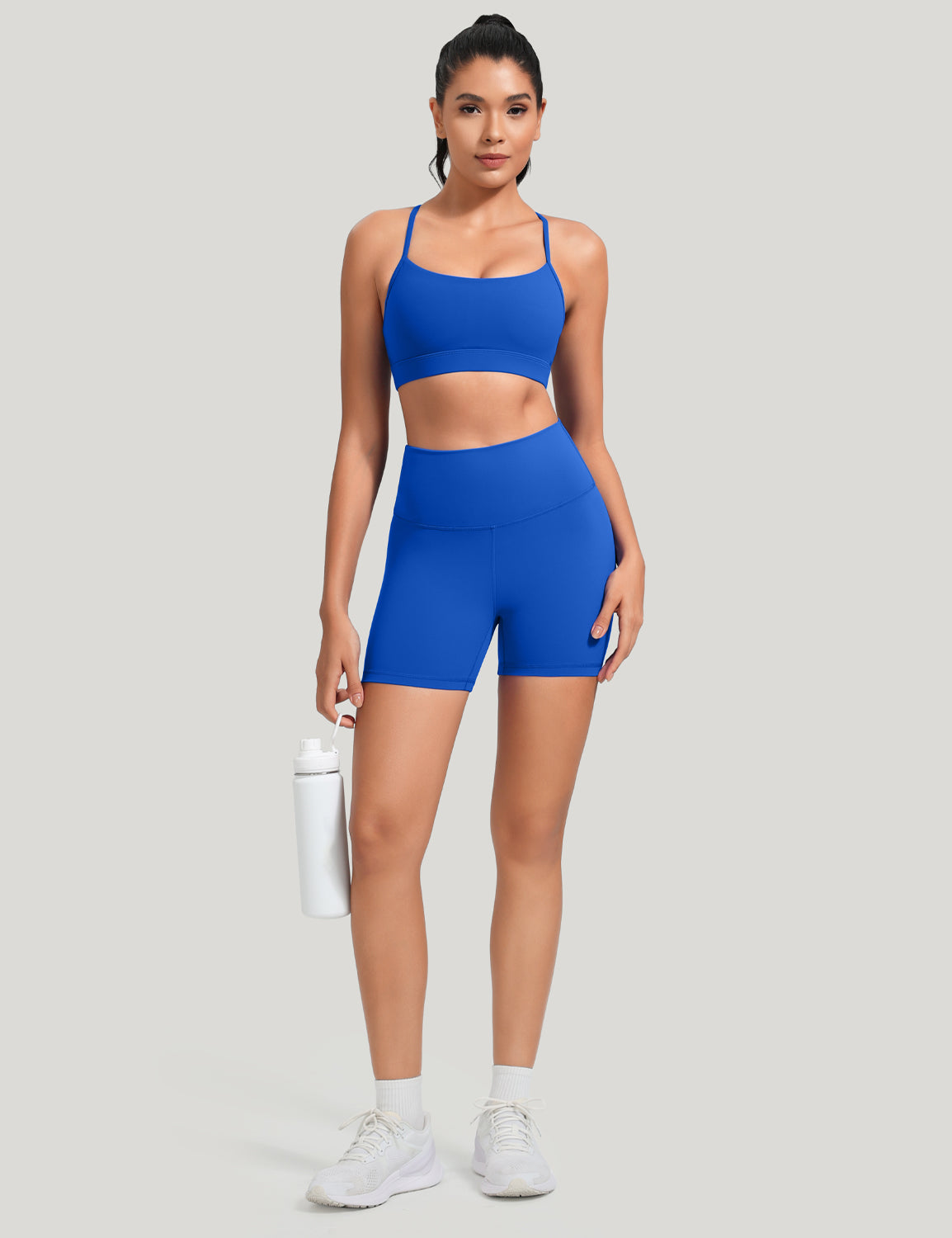 HeyNuts Workout Pro Biker Short for Women, High Waisted Tummy Control Fitness Running Yoga Gym shorts 4''