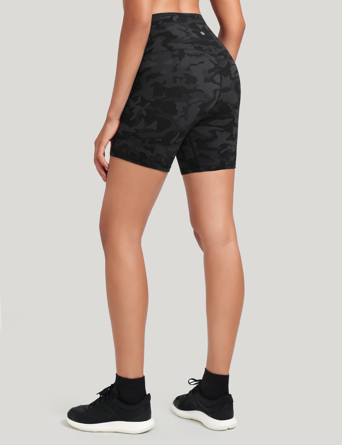 HeyNuts Women's Workout Pro Biker Short, High Waisted Tummy Control Athletic Running Spandex Yoga shorts 6''