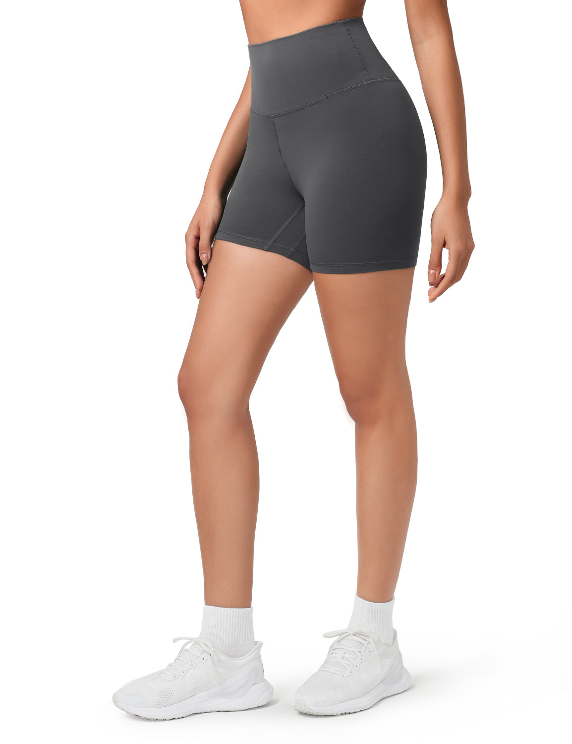 HeyNuts Women's Workout Pro Biker Short, High Waisted Tummy Control Athletic Running Spandex Yoga shorts 6''