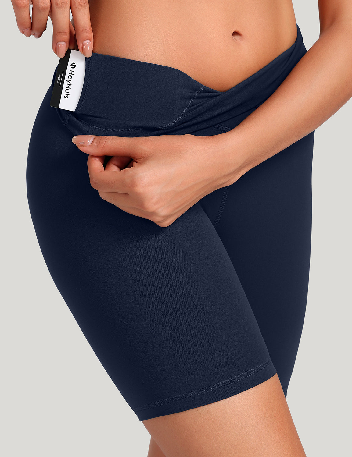 HeyNuts Women's Workout Pro Biker Short, High Waisted Tummy Control Athletic Running Spandex Yoga shorts 6''