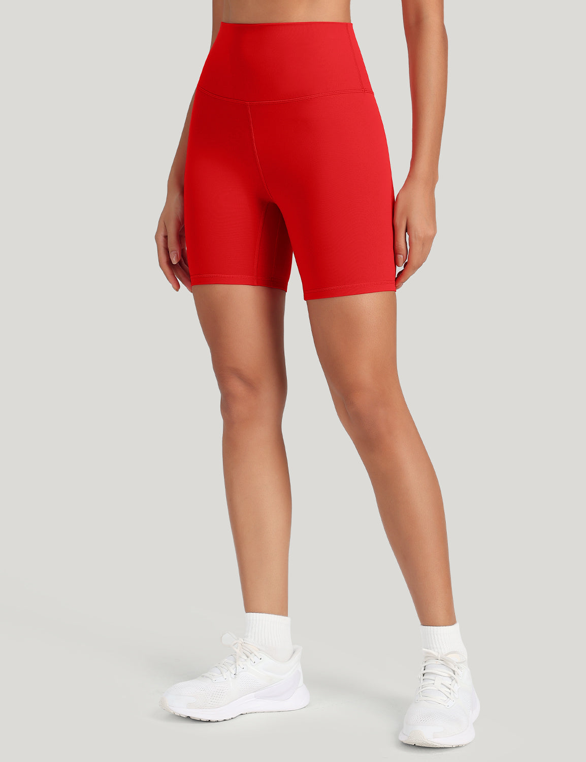 HeyNuts Women's Workout Pro Biker Short, High Waisted Tummy Control Athletic Running Spandex Yoga shorts 6''