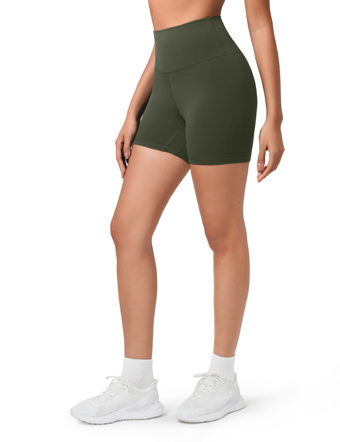 HeyNuts Women's Workout Pro Biker Short, High Waisted Tummy Control Athletic Running Spandex Yoga shorts 6''
