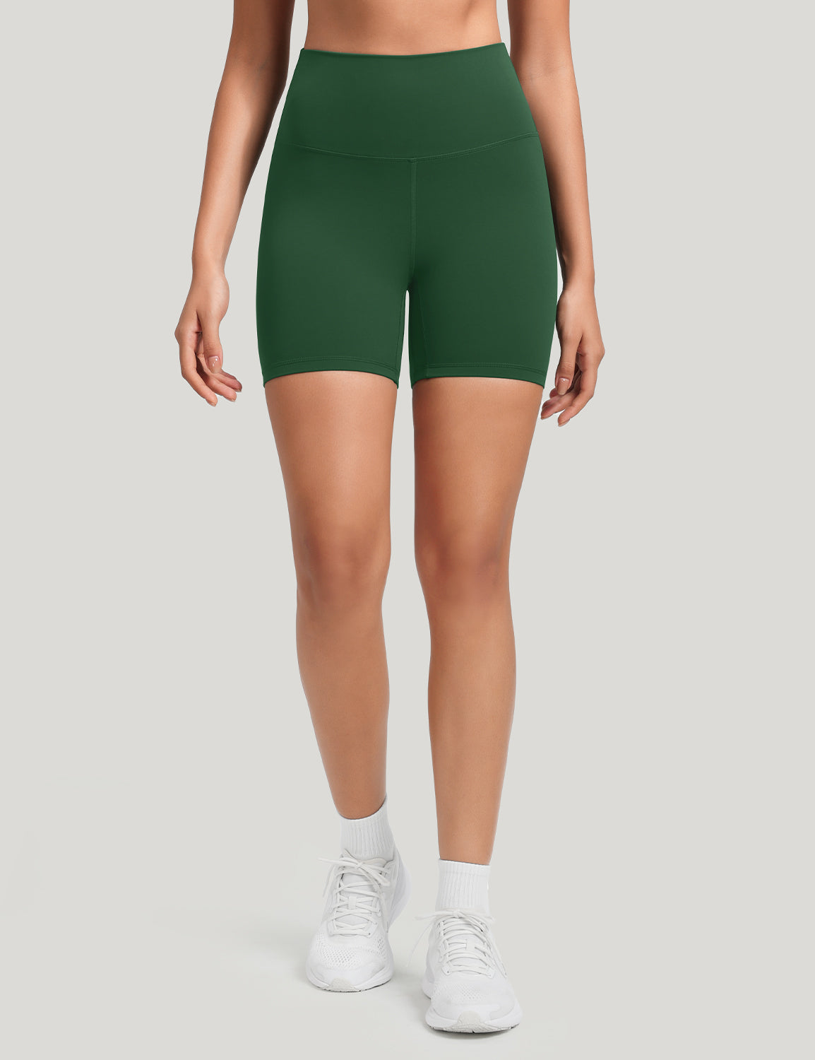 HeyNuts Women's Workout Pro Biker Short, High Waisted Tummy Control Athletic Running Spandex Yoga shorts 6''