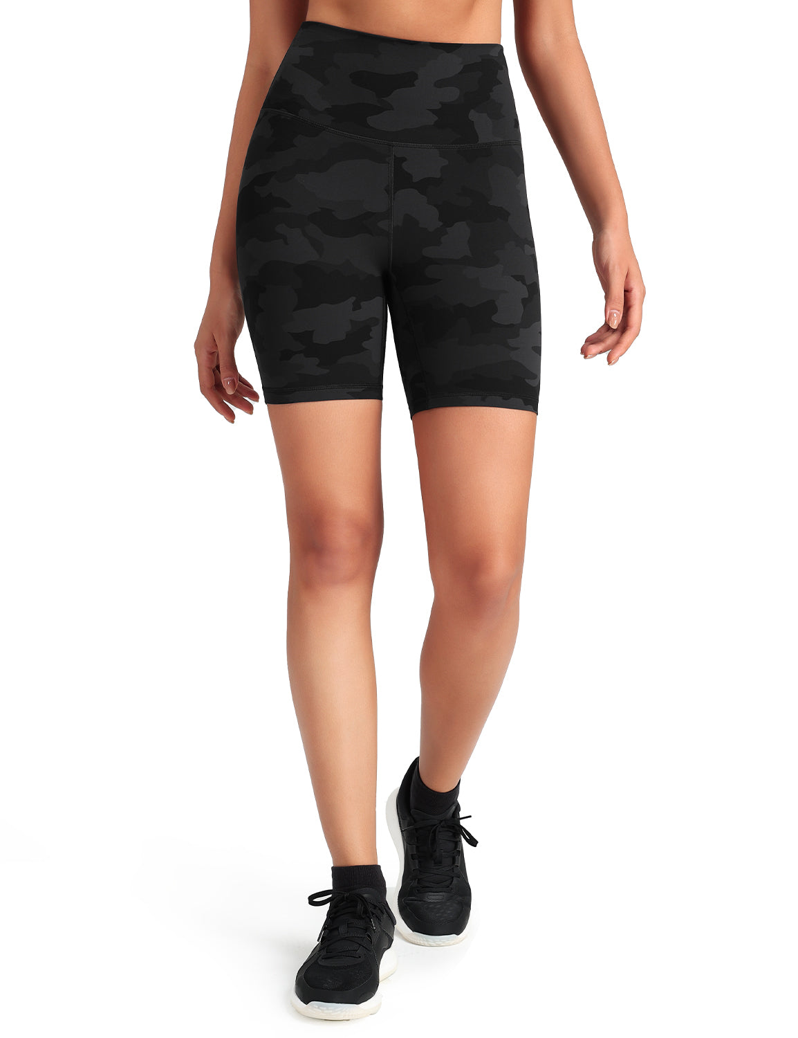 HeyNuts Women's Workout Pro Biker Short, High Waisted Tummy Control Athletic Running Spandex Yoga shorts 6''