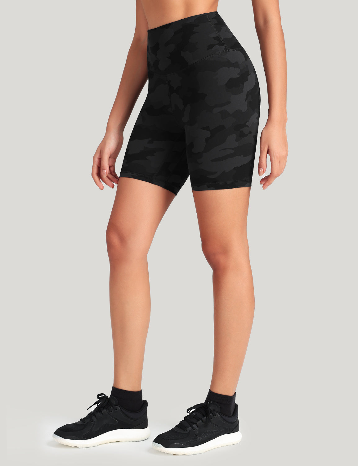 HeyNuts Women's Workout Pro Biker Short, High Waisted Tummy Control Athletic Running Spandex Yoga shorts 6''