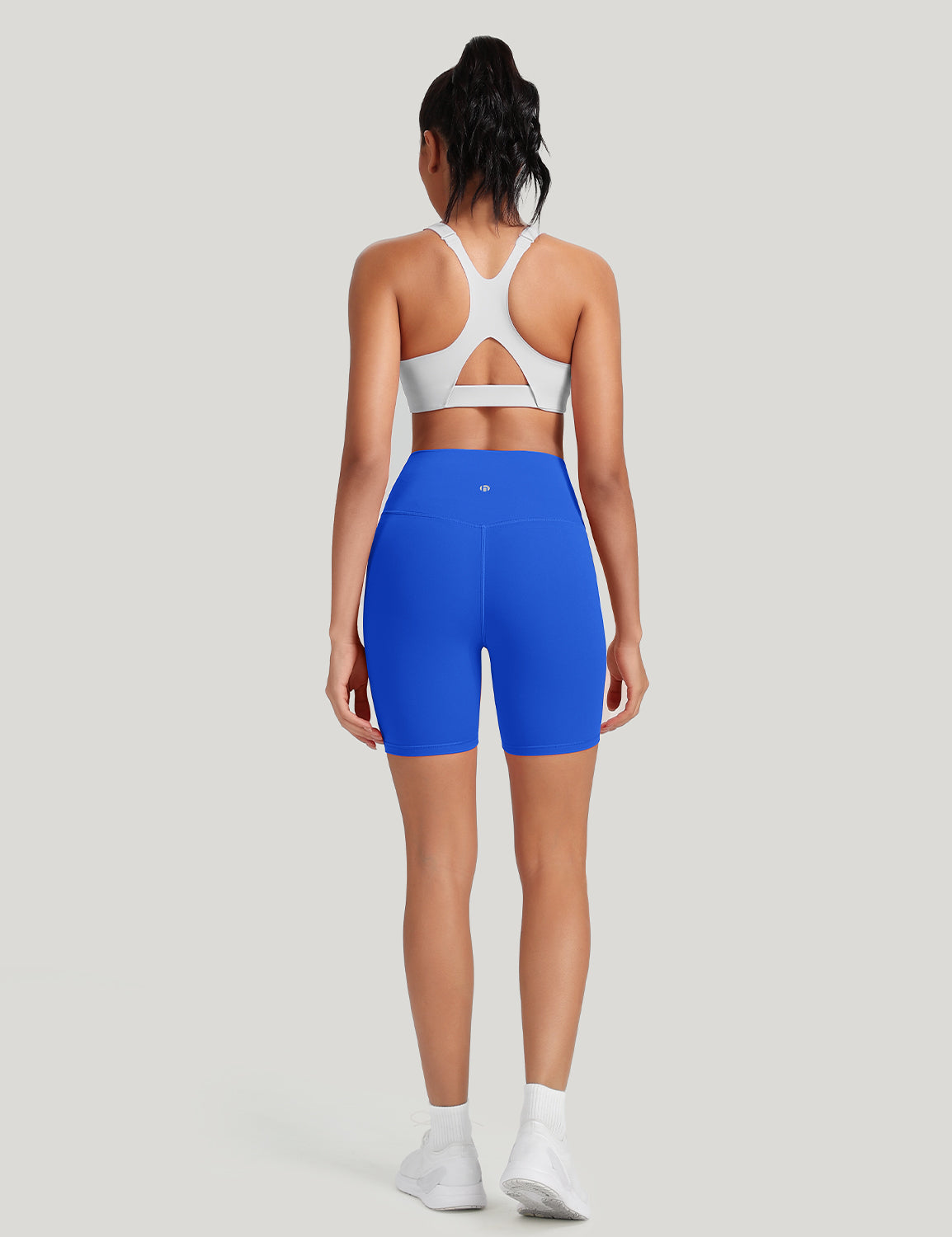 HeyNuts Women's Workout Pro Biker Short, High Waisted Tummy Control Athletic Running Spandex Yoga shorts 6''