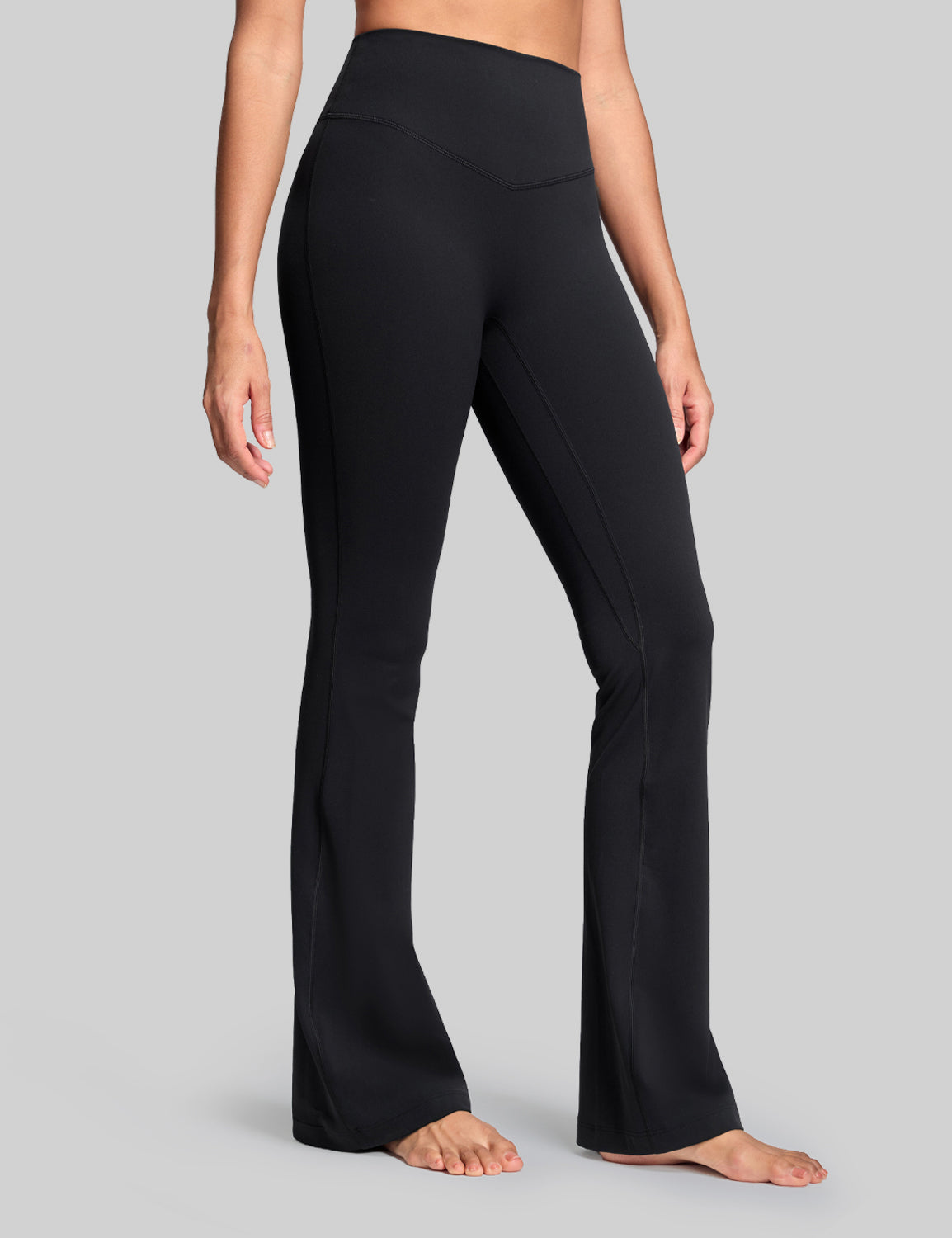 Harmony Flare Leggings No Front Seam Bold V-Dip Back