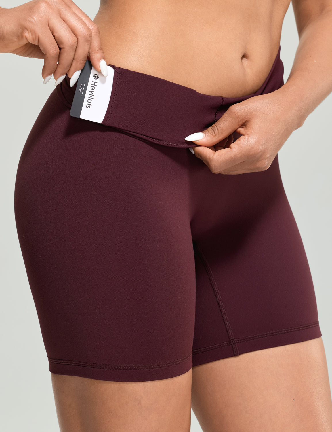 Bold V-Dip Back No Front Seam Athletic Shorts